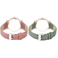 Bolun Bty Cash Green and Pink Leather Blet Combo Women and Girls Watch-thumb2