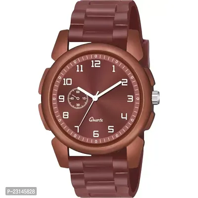 Trendy Brown Rr Dial Men Pu Watch