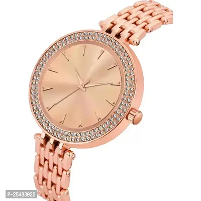 Bolun Rose Diamond Cash Metal Analog Girls and Women Watch-thumb3