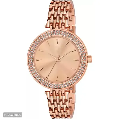 Bolun Rose Diamond Cash Metal Analog Girls and Women Watch-thumb2