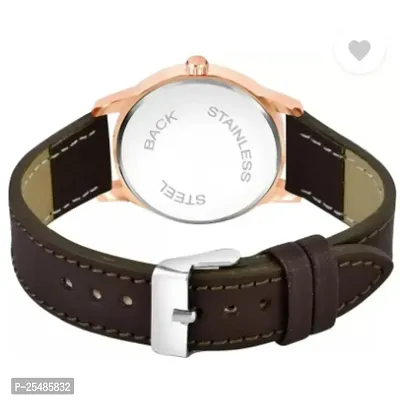 Bolun Black 4Figure Dial Rose Rl Cash Leather Brown Belt Analog Women and Girls Watch2-thumb4