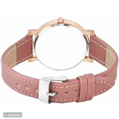 Bolun Queen Dial Rz Cash Pink Leather Analog Women and Girls Watch-thumb4