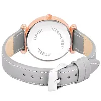 Bolun Black Star Dial Grey Leahter Women and Girls Watch-thumb2