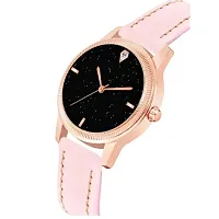 Bolun Black 4Figure Dial Rose Rl Cash Leather Pink Belt Analog Women and Girls Watch2-thumb2