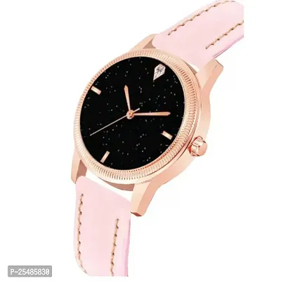 Bolun Black 4Figure Dial Rose Rl Cash Leather Pink Belt Analog Women and Girls Watch2-thumb3