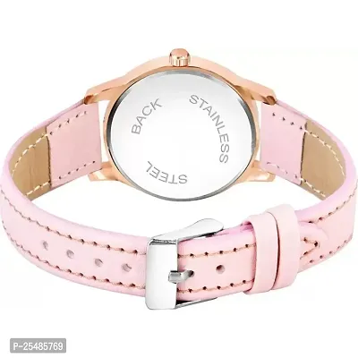 Bolun Meena Black Dial RL Rose Cash Pink Leather Belt Women and Girls Watch-thumb3