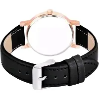 Bolun Black Round Leather Belt Analog Women and Girls Watch-thumb3