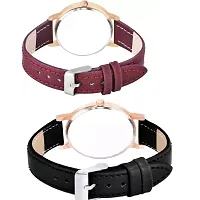 Bolun Bty Cash Black and Brown Leather Blet Combo Women and Girls Watch-thumb2