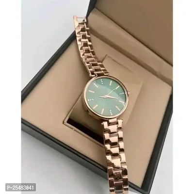 Bolun Green Dial Rose Metal BD Belt Analog Girls and Women Watch