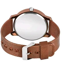 Bolun Brown Tri Dial With King Brown Bracelet PU Men And Boys Watch-thumb3