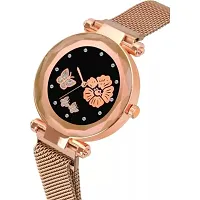 Bolun Rose Megnet Belt Bty Dial Rose Girls and Women Analog Watch-thumb2