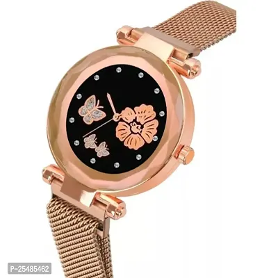 Bolun Rose Megnet Belt Bty Dial Rose Girls and Women Analog Watch-thumb3