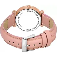 Bolun Black Birds Dial Pink Leather Belt Analog Women and Girls Watch-thumb2