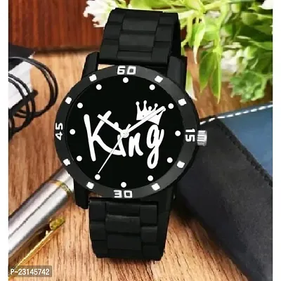 Trendy Av King Black Pu Men Watch