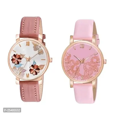 Bolun Leather Women And Girrls Combo Analog Watch