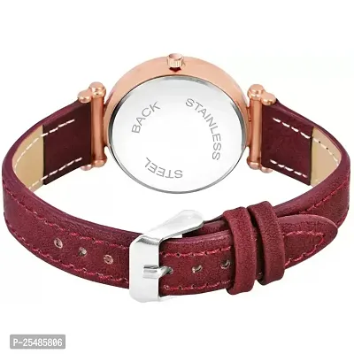 Bolun Black Star Dial Rose Rl Cash Leather Belt Analog Women and Girls Watch-thumb4