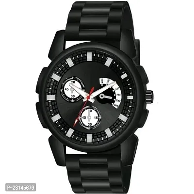 Trendy Avo Black Tikal Pu Men Watch-thumb0