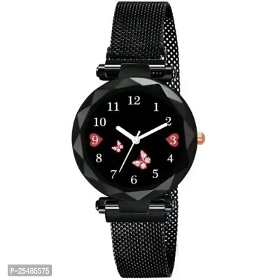 Bolun Black Megnet Analog Women and Girls Watch-thumb2