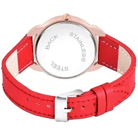 Bolun New Queen Dial Diamond RoseGold Cash Red Belt Women and Girls Watch-thumb2