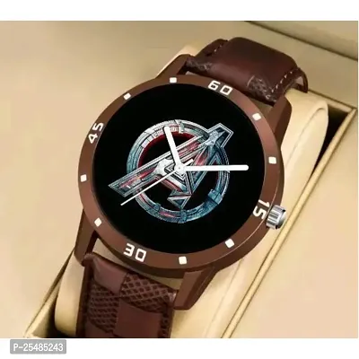 Bolun Brown Cash avg Brown Leather Men And Boys Watch