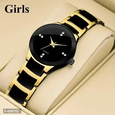 IIK Collection Gold and Black Women Wrist watch-thumb0