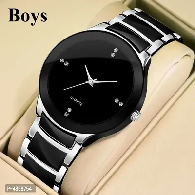 IIK Collection Silver_Black Men Wrist watch
