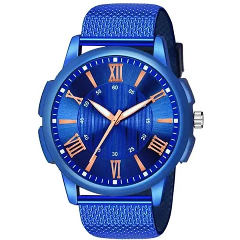 Trendy Synthetic Leather Analog Watch for Men