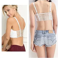 Women's Padded Wire Free T-Shirt Bra/Cage Bra(Women Cage Bra Combo) MULTICOLOR-thumb1