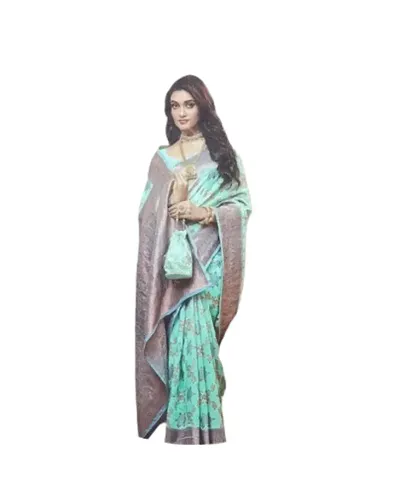 Classic Organza Saree With Blouse Piece For Women