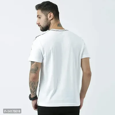 HUETRAP Mens White Mandala Lion Print t-Shirt-thumb3