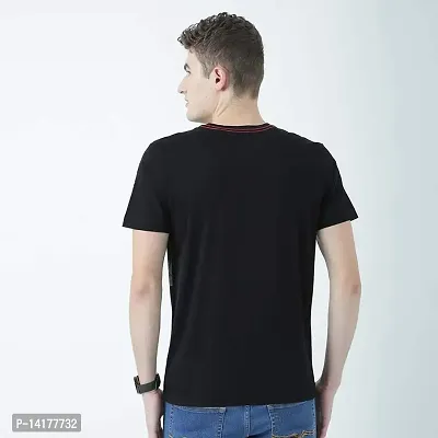 HUETRAP Mens Smart and Simple Look Round Neck Printed Tshirt-thumb3