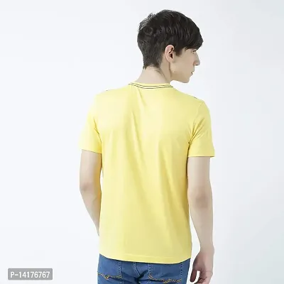 HUETRAP Mens Smart and Simple Look Round Neck Printed Tshirt-thumb3