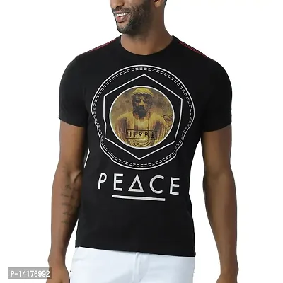 HUETRAP Men's Peace on My Mind Black T Shirt