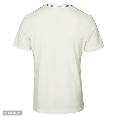 HUETRAP Vintage Cricket Print Round Neck T-Shirt Off White-thumb2