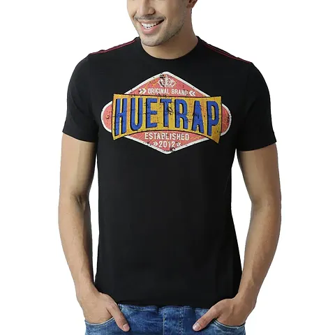 HUETRAP Men's Vintage Signboard Casual T-Shirt