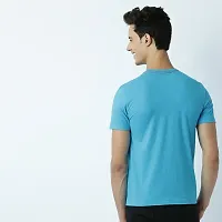 HUETRAP Men's Vintage Flavour Blue Casual T-Shirt-thumb2