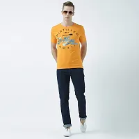 HUETRAP Mens Smart and Simple Look Round Neck Printed Tshirt-thumb3