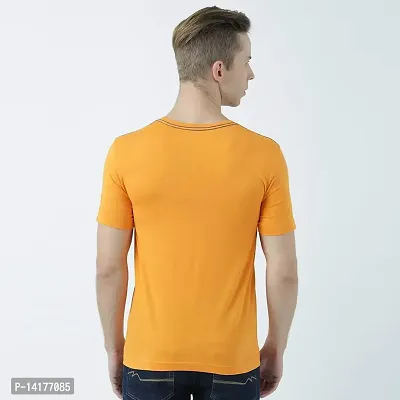 HUETRAP Mens Smart and Simple Look Round Neck Printed Tshirt-thumb3