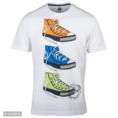 HUETRAP Men's Top Up Shoes White Tee-thumb0