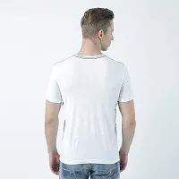 HUETRAP Mens Classic Styling Animal Printed White Tshirt-thumb2