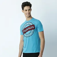 HUETRAP Men's Vintage Flavour Blue Casual T-Shirt-thumb3