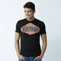 HUETRAP Men's Vintage Signboard Casual T-Shirt Black-thumb1