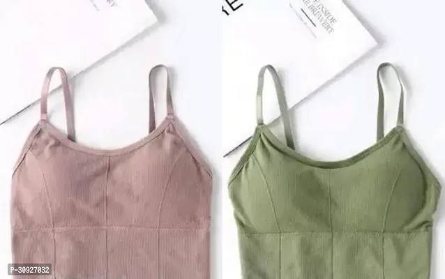 Stylish Cotton Solid Bras For Women- Pack Of 2-thumb0