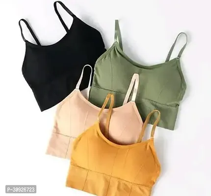 Stylish Cotton Solid Bras For Women- Pack Of 4