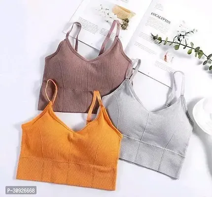 Stylish Cotton Solid Bras For Women- Pack Of 3