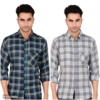 Stylish Checked Shirt For Mens - Pack of 2