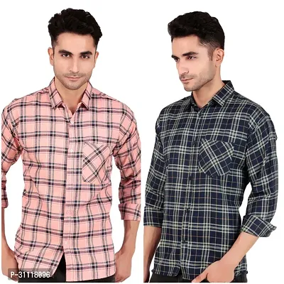 Stylish Checked Shirt For Mens - Pack of 2