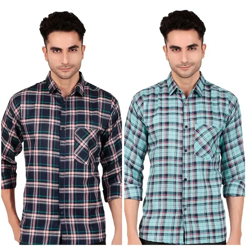 Stylish Checked Shirt For Mens - Pack of 2