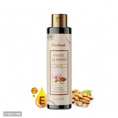 Freshoak Sweet Almond Hair Oil Rich in Vitamin-E For Healthy  Soft Hair 120ml