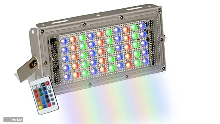 DAYBETTER? 50W RGB LED Brick Light Multi Color with Remote Waterproof IP66 LED Flood Lights (50WATT,Plastic) | VD-L-31